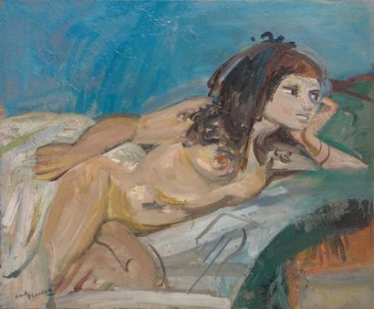 André PLANSON (1898-1981) La mantille, 1968 Huile sur toile, signée en bas à gauche,...