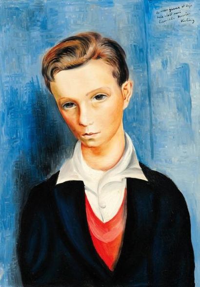 Moïse KISLING (1891-1953) Portrait de Camille Rouvier Huile sur toile, signée et...