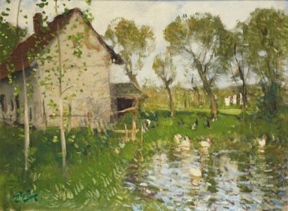 Pierre-Eugène MONTÉZIN (1874-1946) Paysage Huile sur toile, signée en bas à gauche...