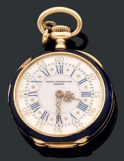 PATEK PHILIPPE & Cie Vers 1900 Petite montre de col en or jaune 18K, n°102548/214148....