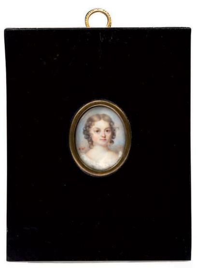 Madame Albertine WEYET (active entre 1806 et 1819) Portrait de Mademoiselle Adeline...