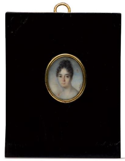 HOLLIER Jean-François (1776-1845) Portrait de Sophie WELKENER, vicomtesse de SAINT-MARS...