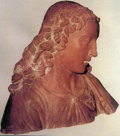 Atelier de Verrocchio ou suiveur Vers 1480-1520 Atelier de Verrocchio ou suiveur.
Tête...