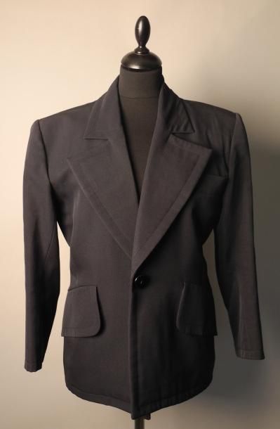 Yves Saint LAURENT Veste bleue marine Taille 38 (usures et déchirures dans la do...