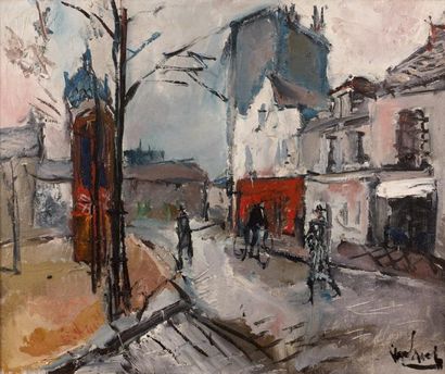 GEN PAUL (1895-1975) Montmartre Huile sur toile, signée en bas à droite 54 x 65 cm...