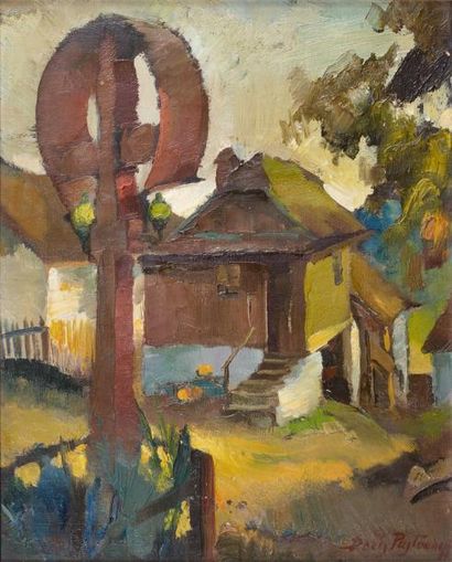 Boris Ivanovitsch PASTOUKHOFF (1894-1974) Paysage Huile sur toile, signée en bas...