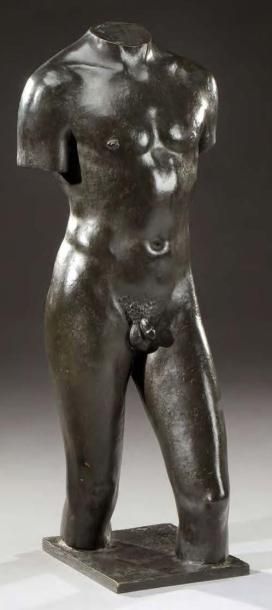 Marcel RENARD (1893-1974) Epreuve en bronze à patine brune nuancée noire figurant...