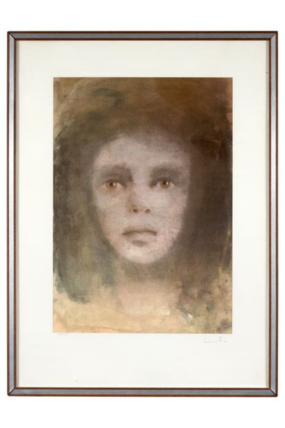 LEONOR FINI (1908-1996) LEONOR FINI (1908-1996)
Tête de femme
Lithographie en couleurs
Signée... Gazette Drouot