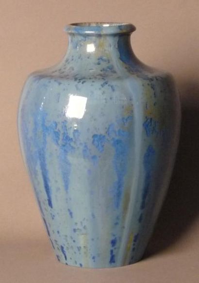 null Pierrefonds vase en grès émaillé vers 1900 H: 26cm