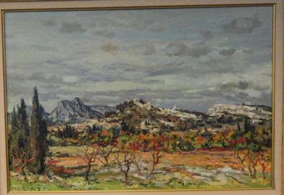 Jean RIGAUD (1912-1999) 
Eygalières, 1976
Huile sur toile
50 x 70cm