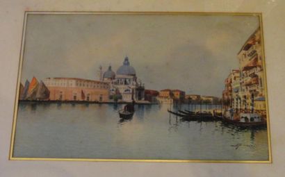 Andréa Biondetti (1851-1946) 
Voyage à Venise, 1906
Aquarelle, signée en bas à droite,...