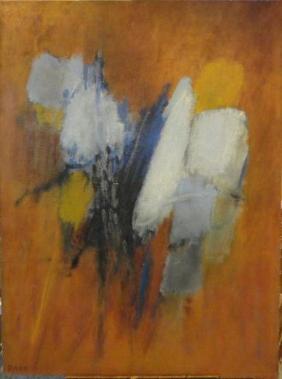 Roger Terry BARR (né en 1921) 
Composition abstraite
Huile sur toile signée en bas...
