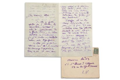  LE CORBUSIER Édouard Jeanneret, dit (1887 - 1965) L.A.S. « Jeanneret », Paris 2... Gazette Drouot