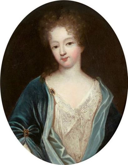 École anglaise vers 1700, entourage de Sir Peter LELY Portrait de jeune femme en...