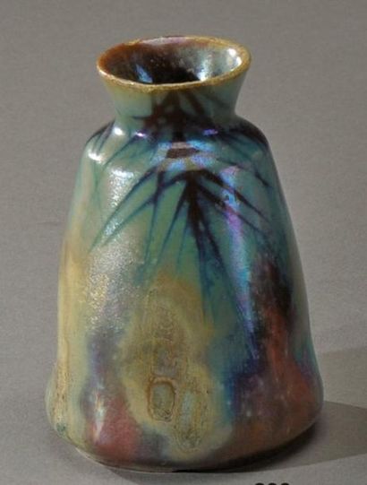 CLEMENT MASSIER (1844-1917) et LUCIEN LEVY DHURMER (1865-1953) Vases en céramique...