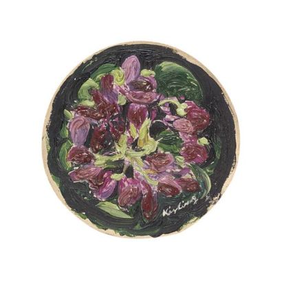 Moïse KISLING (1891-1953) Bouquet de violettes, 1929 Huile sur panneau, signée en...