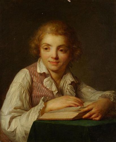 Antoine VESTIER (Avallon 1740 - Paris, 1824) Portrait de Jean-René Vestier Toile...