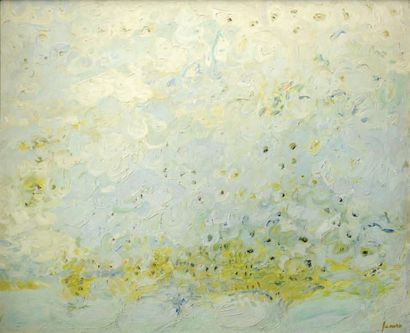 Jean FUSARO (né en 1925) Mer à Sète Huile sur toile, signée en bas à droite Contresignée,...