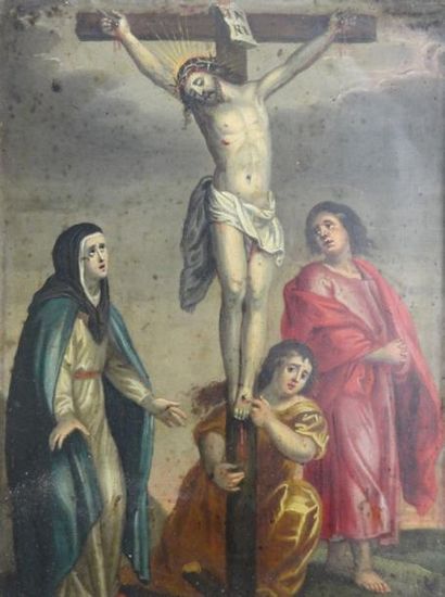 D'après FRANKEN Crucifixion Cuivre 21 x 16 cm