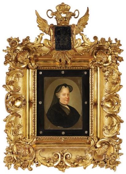 Ecole AUTRICHIENNE du XVIIIème siècle Portrait de l'impératrice Marie Thérèse Zinc...