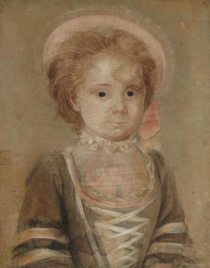 Ecole Française du XVIIIème siècle Portrait de jeune fille Pastel 42 x 33 cm