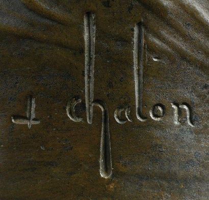 LOUIS CHALON (1885-1925) Exceptionnel et rare vase de forme balustre à panse bombée...