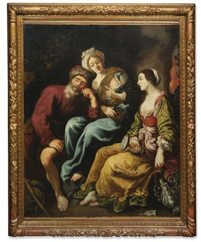 Claude VIGNON (1591-1670) Loth et ses filles Toile 92 x 76 cm Provenance: Vente Saint...