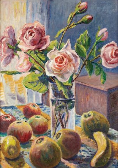 Mério AMEGLIO (1897-1970) Marine Huile sur toile, signée en bas à droite 55 x 38...