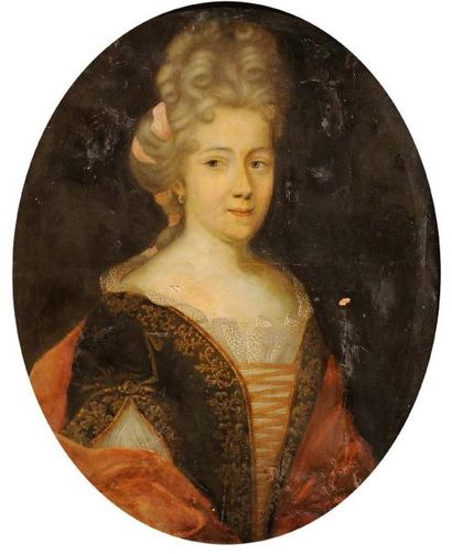 École française vers 1700 - Entourage de Jean RANC (1674-1735) Portrait de dame Huile...