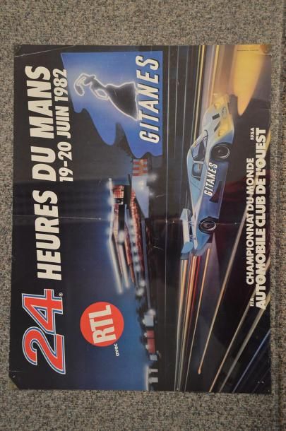 Affiche «Les 24 Heures du Mans 1982» Publi-inter...