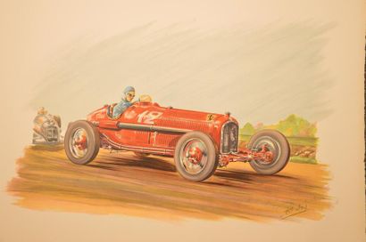 D'après Rob ROY (Robert Le Proux de la Rivière 1909- 1992) Grand Prix de France 1934...