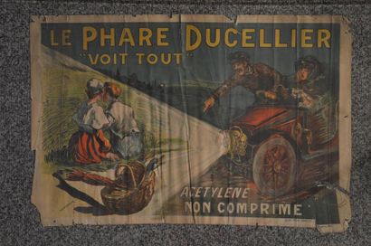 null Michelin Affiche publicitaire Imprimerie Chaix - Paris 77 x 60 cm Pliures, déchirures,...