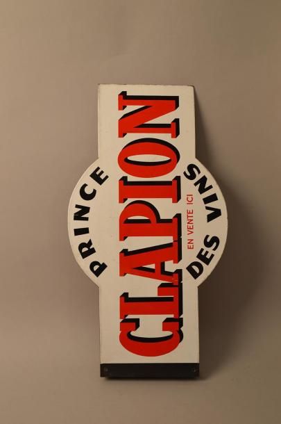 null Ensemble de deux plaques émaillées: Clapion - Prince des Vins H.: 30 cm - L.:...