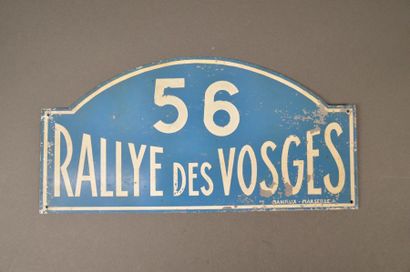 Plaque du Rallye des Vosges - 1958 Concurrent...