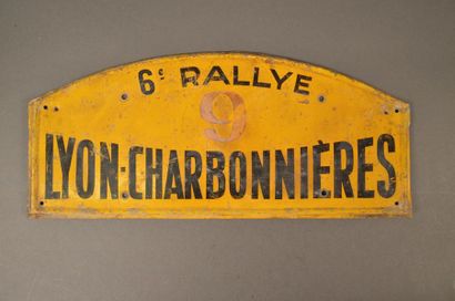 Plaque du VIème Rallye Lyon-Charbonnières...