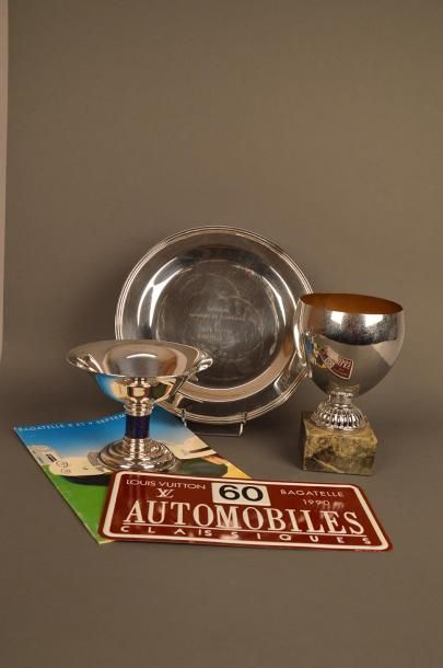 null Automobiles Classiques Bagatelle Coupe en métal argenté Puiforcat, Prix du Trianon...