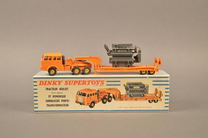 DINKY SUPERTOYS Tracteur Berliet et remorque surbaissée porte-transformateur Ref....