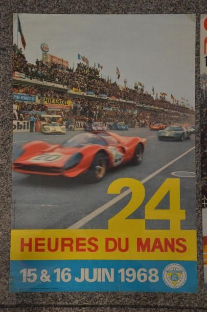Affiche «Les 24 Heures du Mans 1968» Photo...