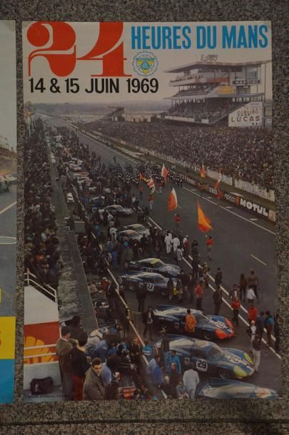 Affiche «Les 24 Heures du Mans 1969» Photo...