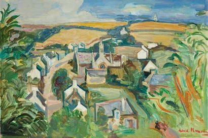 André PLANSON (1898-1981) L'été Breton Huile sur toile, signée en bas à droite et...
