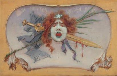 Frederik Hendrik KAEMMERER (1839-1902) Figures de masques de théâtre antique dans...