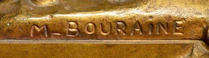 MARCEL BOURAINE (1886-1948) Vide-poches en bronze à patine médaille figurant une...