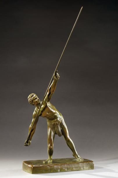 Demeter CHIPARUS (1886-1947) Importante épreuve en bronze à patine verte figurant...