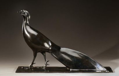 Anne-Marie PROFILLET (1898-1939) Le Grand Faisan ou Faisan Chinois Epreuve en bronze...