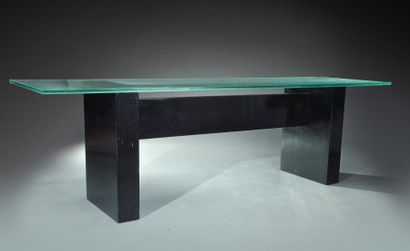 JACQUES ADNET (1900-1984) Importante table de salle à manger moderniste à plateau...