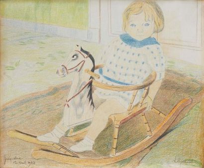 Léon Spilliaert (1881-1946) Portrait de Jacqueline Manteau à trois ans, 1923 Crayon...
