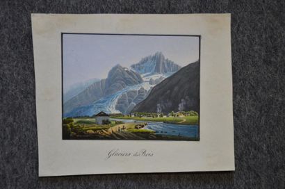 D'après Jean DUBOIS Le Mont-Blanc depuis Chamonix 31 x 45 cm D'après Gabriel LOPPE...