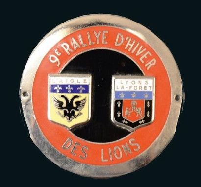 null Badge émaillé 9ème Rallye d'Hiver des Lions D.: 7 cm