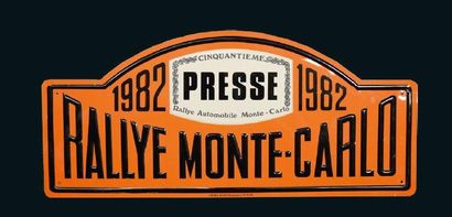 null Plaque du Rallye de Monte Carlo 1982 - Presse