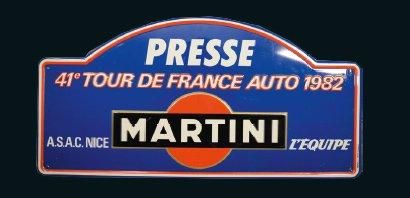 null Plaque du 41ème Tour de France Auto 1982 - Presse